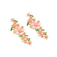 1 Pair Casual Sweet Flower Enamel Zinc Alloy Drop Earrings main image 6