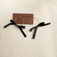 1 Pair IG Style Simple Style Bow Knot Plating Titanium Steel Earrings sku image 1