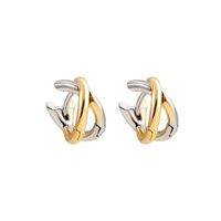 1 Pair Simple Style Classic Style Color Block Plating Copper Gold Plated Ear Studs main image 3