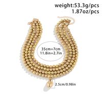 Glam Exaggerated Geometric CCB Beaded Plating Women's Layered Necklaces main image 2