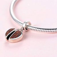 1 Piece 20.8 * Mm Sterling Silver Zircon Rhodium Plated Heart Shape Football Polished Pendant main image 3