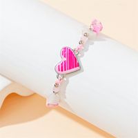 Vacation Simple Style Heart Shape Alloy Rope Beaded Women's Bracelets main image 8
