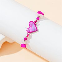 Vacation Simple Style Heart Shape Alloy Rope Beaded Women's Bracelets main image 9