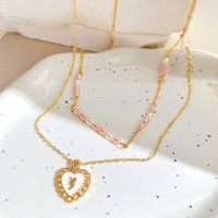 Casual Heart Shape Alloy Women's Layered Necklaces main image 2