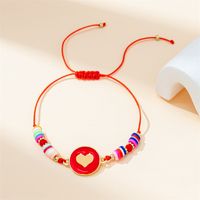 Vacation Simple Style Heart Shape Alloy Rope Beaded Women's Bracelets sku image 3