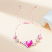 Vacation Simple Style Heart Shape Alloy Rope Beaded Women's Bracelets sku image 6