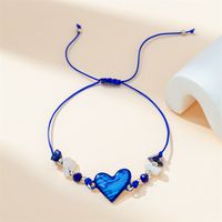 Vacation Simple Style Heart Shape Alloy Rope Beaded Women's Bracelets sku image 7