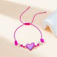 Vacation Simple Style Heart Shape Alloy Rope Beaded Women's Bracelets sku image 8