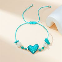 Vacation Simple Style Heart Shape Alloy Rope Beaded Women's Bracelets sku image 9