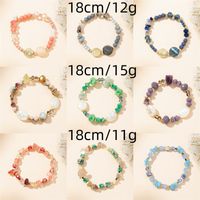 Simple Style Round Artificial Crystal Natural Stone Beaded Women's Bracelets main image 2