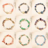 Simple Style Round Artificial Crystal Natural Stone Beaded Women's Bracelets main image 1