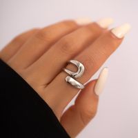 Wholesale Jewelry Simple Style Geometric Alloy Open Rings sku image 1