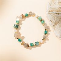 Simple Style Round Artificial Crystal Natural Stone Beaded Women's Bracelets main image 3