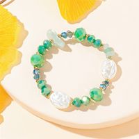 Simple Style Round Artificial Crystal Natural Stone Beaded Women's Bracelets sku image 9