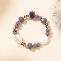 Simple Style Round Artificial Crystal Natural Stone Beaded Women's Bracelets main image 8