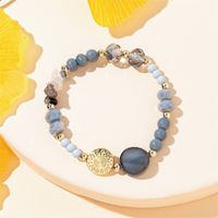 Simple Style Round Artificial Crystal Natural Stone Beaded Women's Bracelets sku image 3