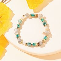 Simple Style Round Artificial Crystal Natural Stone Beaded Women's Bracelets sku image 4