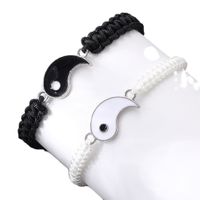 IG Style Simple Style Tai Chi Alloy Rope Knitting Enamel Couple Bracelets main image 3