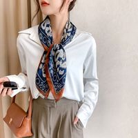 Women's Simple Style Classic Style Color Block Polyester Printing Silk Scarf main image 5