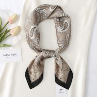 Women's Simple Style Classic Style Color Block Polyester Printing Silk Scarf sku image 3