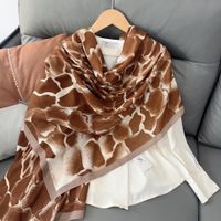 Women's Elegant Simple Style Color Block Cotton And Linen Printing Scarf main image 5
