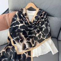 Women's Elegant Simple Style Color Block Cotton And Linen Printing Scarf sku image 1