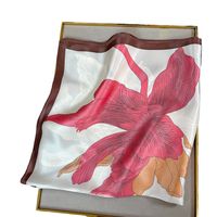 Women's Pastoral Flower Mulberry Silk Printing Silk Scarf main image 2