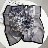 Women's Sweet Simple Style Color Block Polyester Printing Silk Scarf main image 2