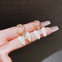 1 Pair Simple Style Bow Knot Plating Alloy Gold Plated Drop Earrings main image 4