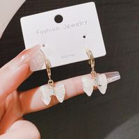 1 Pair Simple Style Bow Knot Plating Alloy Gold Plated Drop Earrings main image 2