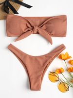 Women's Solid Color 2 Pieces Set Bikinis Swimwear main image 6