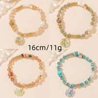 IG Style Leaf Artificial Crystal Alloy Beaded Plating Women's Bracelets main image 2
