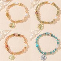 IG Style Leaf Artificial Crystal Alloy Beaded Plating Women's Bracelets main image 1