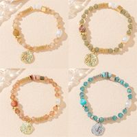 IG Style Leaf Artificial Crystal Alloy Beaded Plating Women's Bracelets main image 6