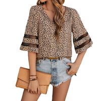 Women's Blouse Half Sleeve Blouses Printing Classic Style Leopard main image 5