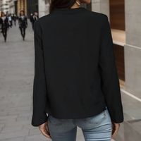 Women's Cardigan Long Sleeve Blouses Zipper Elegant Solid Color main image 5