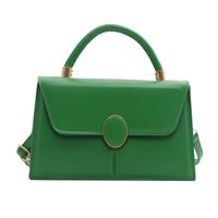 Women's Pu Leather Solid Color Classic Style Flip Cover Handbag sku image 4