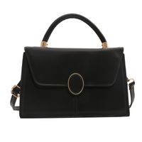 Women's Pu Leather Solid Color Classic Style Flip Cover Handbag sku image 5