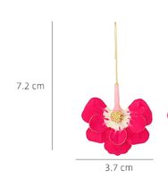 1 Pair Sweet Flower Enamel Zinc Alloy Drop Earrings main image 2