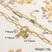 Copper 18K Gold Plated IG Style Letter Handmade Enamel Inlaid Zircon Necklace main image 3