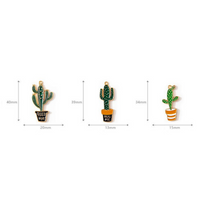 10 PCS/Package Alloy Cactus Pendant main image 2