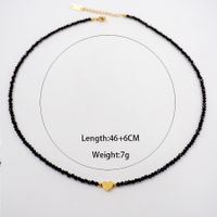 Casual Vintage Style Heart Shape Gold Plated Artificial Crystal Titanium Steel Wholesale Necklace main image 2