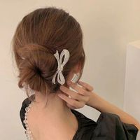 Women's Simple Style Bow Knot Metal Inlay Rhinestones Hairpin main image 5
