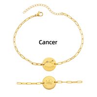 Stainless Steel Simple Style Classic Style Constellation Plating Bracelets sku image 4