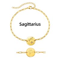 Stainless Steel Simple Style Classic Style Constellation Plating Bracelets sku image 12