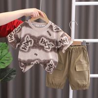 Simple Style Color Block Cotton Boys Clothing Sets sku image 7