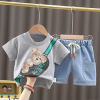Simple Style Cartoon Cotton Boys Clothing Sets sku image 6