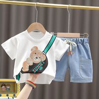 Simple Style Cartoon Cotton Boys Clothing Sets sku image 14