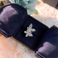 Wholesale Sweet Geometric Butterfly Copper Plating Rings main image 4