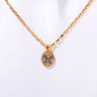 201 Stainless Steel 304 Stainless Steel Gold Plated Retro Bow Knot Pendant Necklace sku image 1